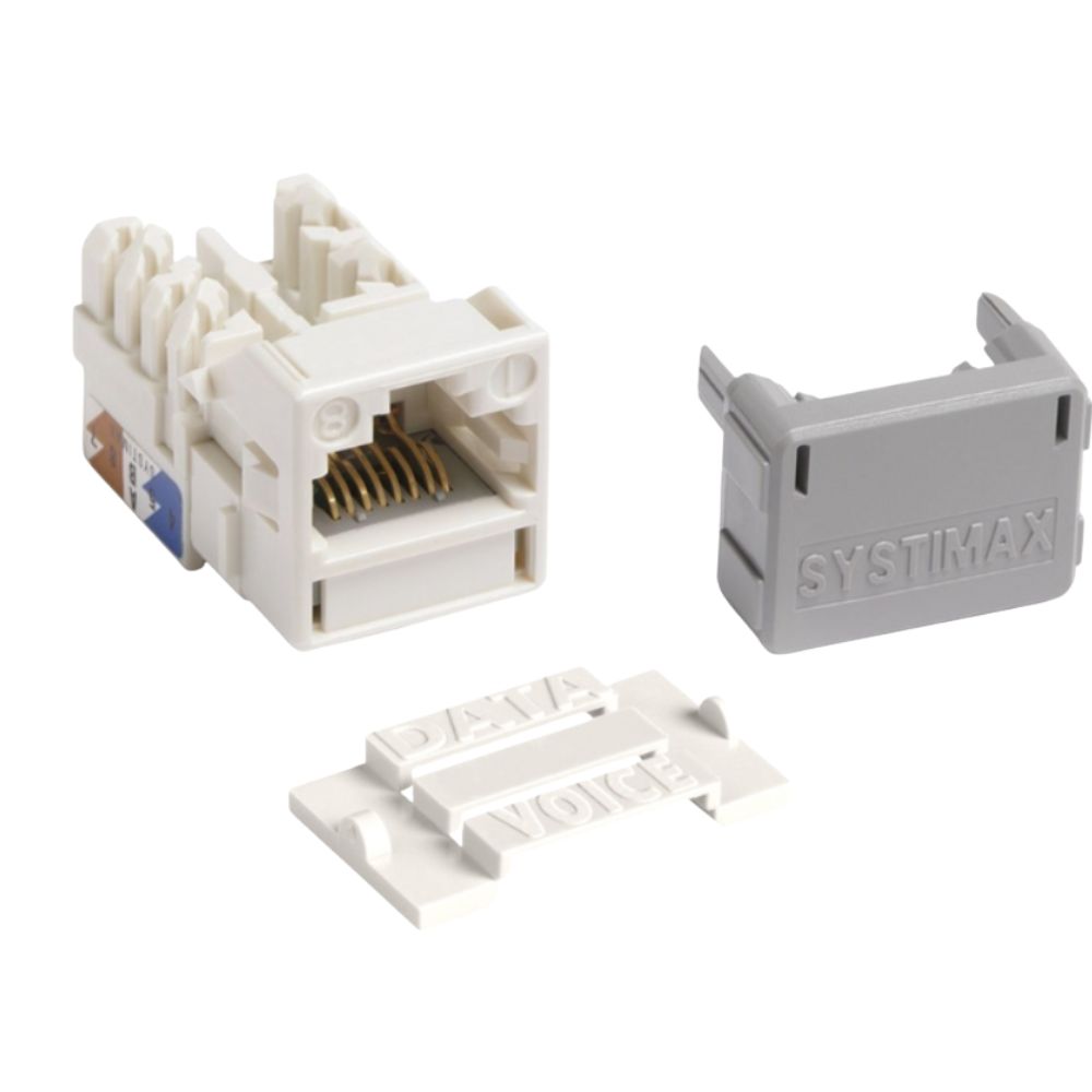CommScope Jack MGS 400 x 1 GigaSPEED X10D® M-Series Modular Jack, RJ45, Cat6 Unshielded, White CommScope Jack MGS 400 x 1 GigaSPEED X10D® M-Series Modular Jack, RJ45, Cat6 Unshielded, White