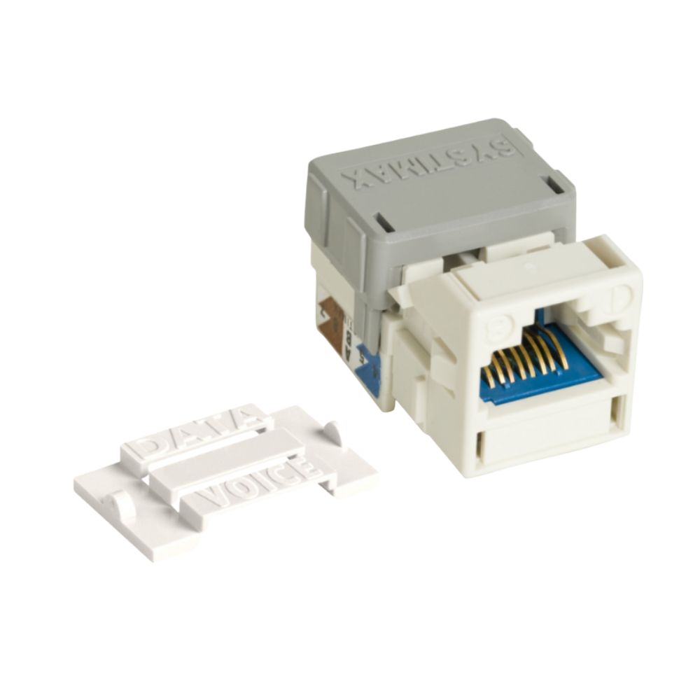 CommScope Jack MGS 600 x 1 GigaSPEED X10D® M-Series Modular Jack, RJ45, Cat6A Unshielded, White CommScope Jack MGS 600 x 1 GigaSPEED X10D® M-Series Modular Jack, RJ45, Cat6A Unshielded, White