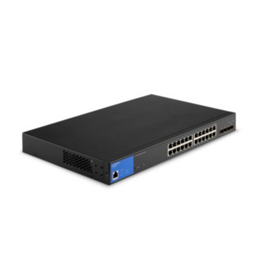 Linksys 24 Port Managed POE+ Switch W/ 4 SFP+ 410W Linksys 24 Port Managed POE+ Switch W/ 4 SFP+ 410W