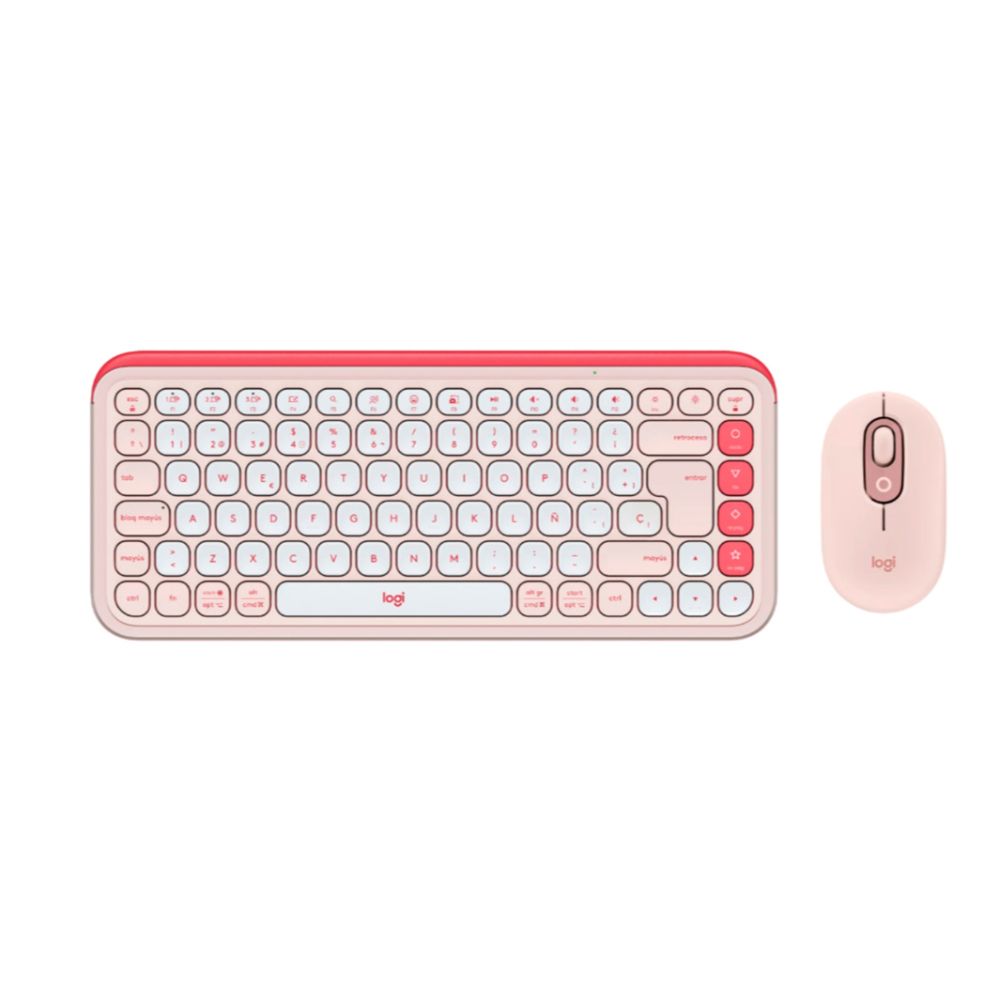 Combo Logitech Teclado Y Mouse Pop Rosa Combo Logitech Teclado Y Mouse Pop Rosa