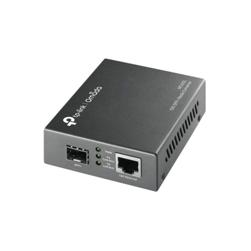 TP-Link MC220L convertidor multimedia de red 1000 Mbit/s Multimodo, Monomodo Negro. Omada Gigabit SFP Media Converter
