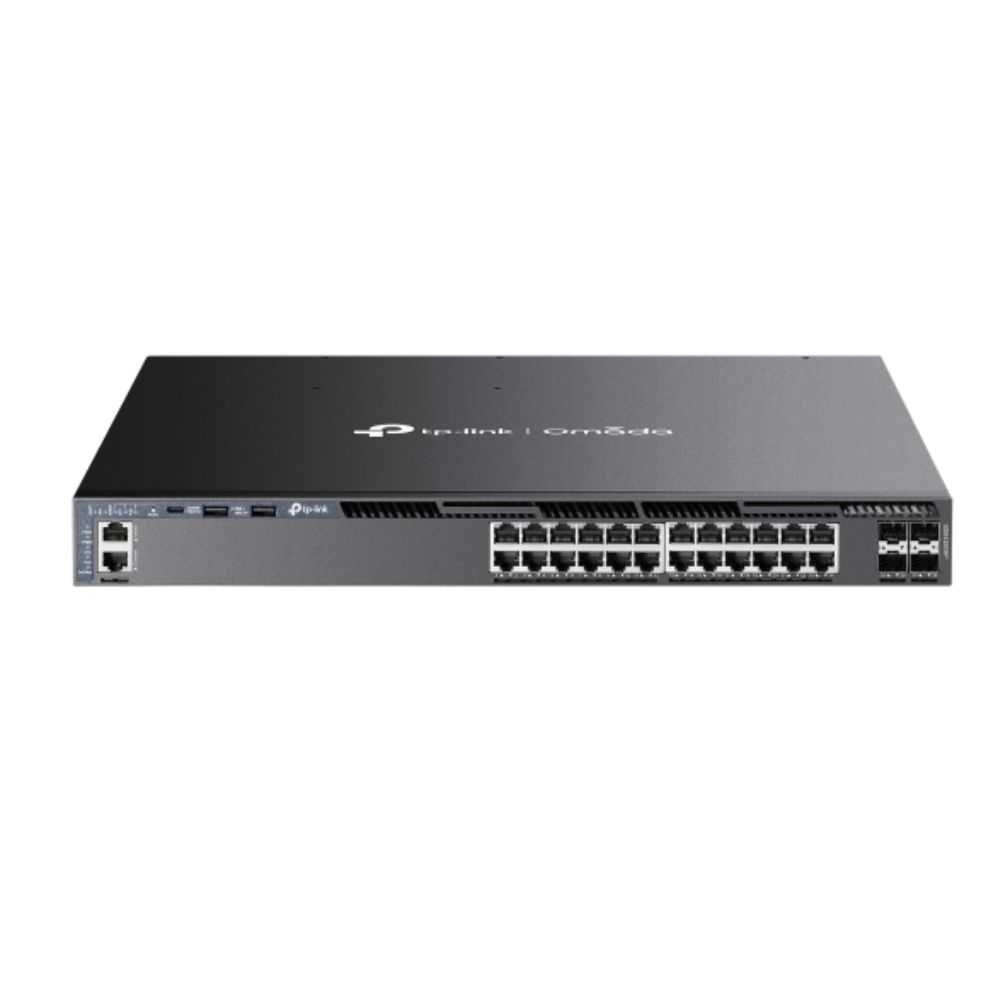 TP-Link Omada SG6428XHP dispositivo de red Administrado L3 Gigabit Ethernet (10/100/1000) Energía sobre Ethernet (PoE) 1U Negro